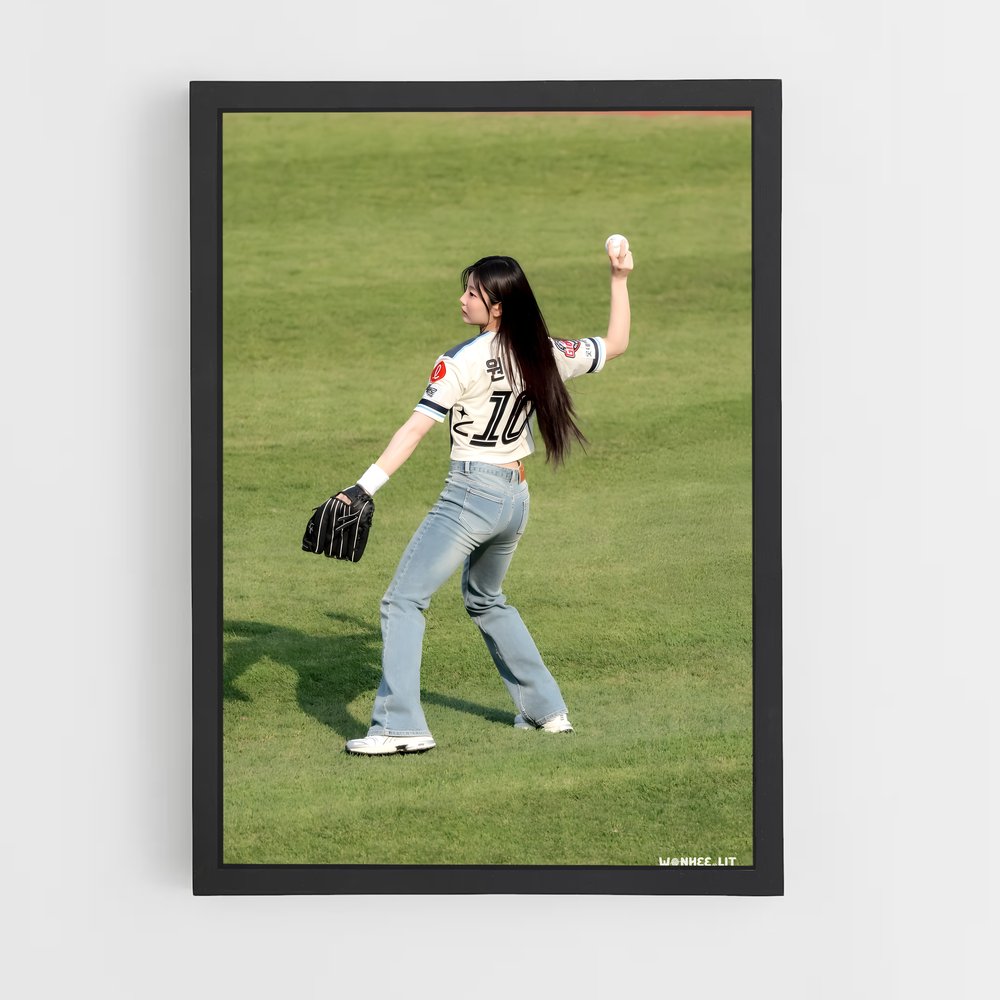 Poster Throw Like a Giant – affiche Baseball (vue 2)